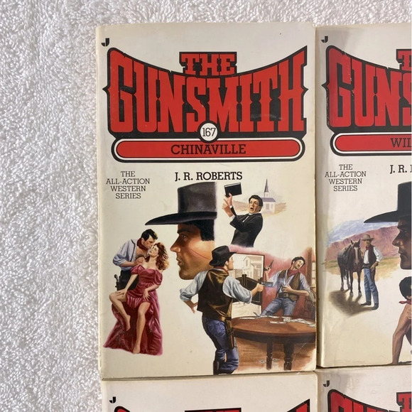Vintage  The Gunsmith All Action Western Romance Novel x4 - Picture 2 of 14